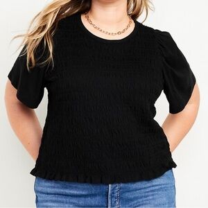 Old Navy Black Ruched Women's Top